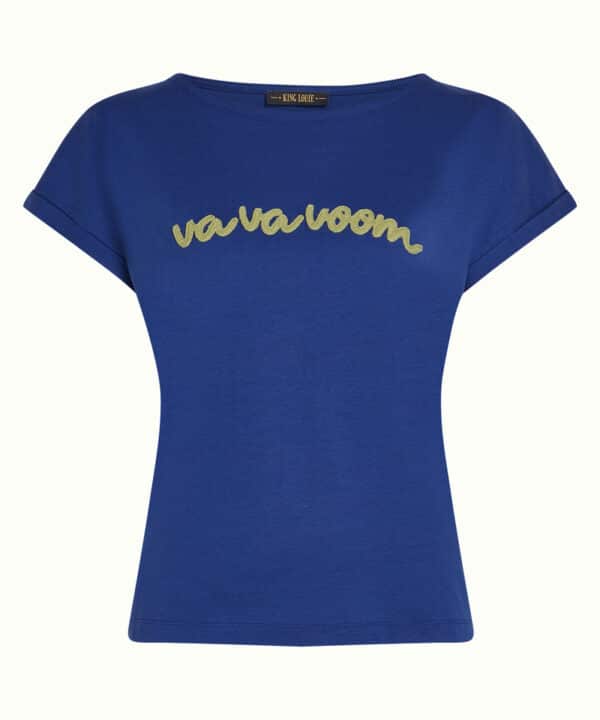 King louie camiseta manga corta azul aria top placement print King Louie espana va va voom 10411 439 F