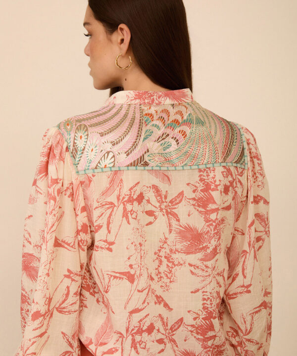 Meisie blusa estampada bimateria Meisie M05B57SHL 05