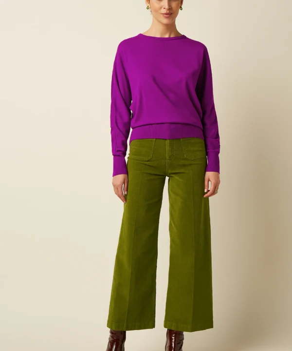 Pantalón Paige bolsillos KING LOUÏE Baby Cord verde