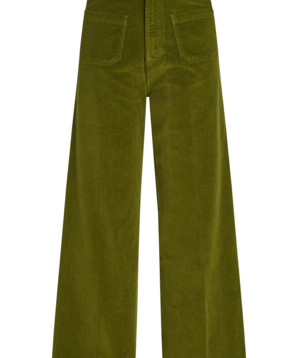 King Louie Espana Pantalones pana Paige pocket baby cord verde oliva 10752 253 F