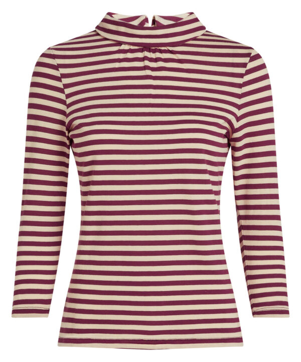 King Louie Espana camiseta rayas granate Dita top chopito stripe 11022 622 F