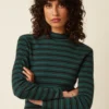 King Louie Espana camiseta rayas verde cuello alto turtle top rae stripe 11037219 1