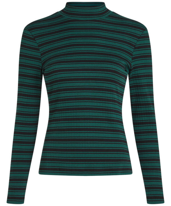 King Louie Espana camiseta rayas verde cuello alto turtle top rae stripe 11037 219 F