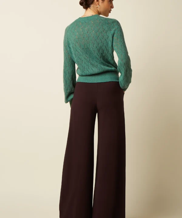 King Louie Espana pantalon peppa pants woven crepe marron 07833572 3