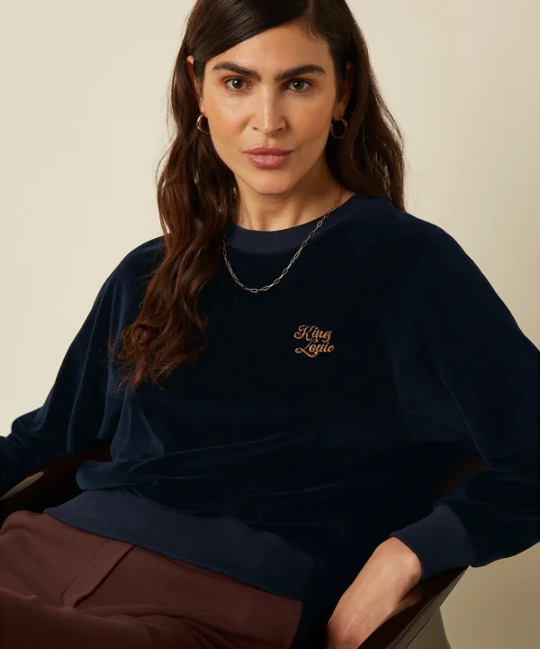 Sudadera Febe KING LOUÏE Baton velvet azul marino