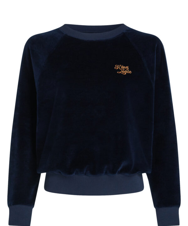 King louie Espana sudadera azul marino Febe sweater baton velvet 10877 422 F