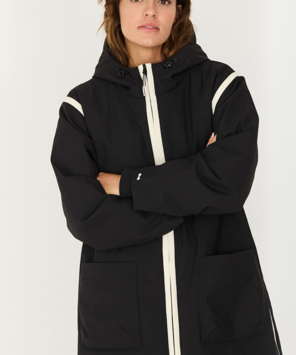Abrigo SKFK anorak largo negro Garai wct00038 02n 2