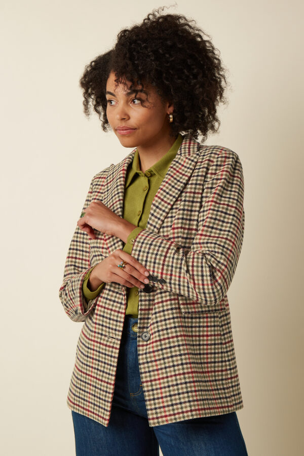 King Louie Espana americana blazer cuadros Tula Basso Check 10626 077 B e1790862855710 Americana Tula KING LOUÏE Basso Check cuadros - Imagen 2