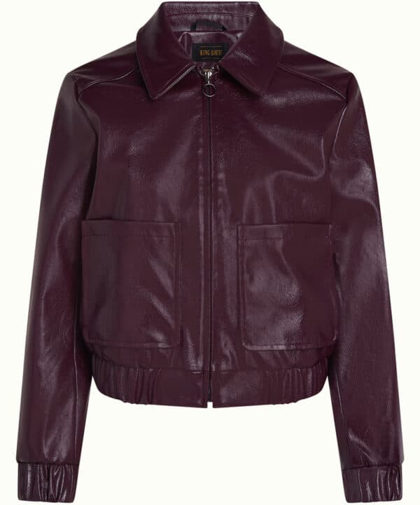 King Louie Espana chaqueta cazadora bomber polipiel Isla glitz granate 10636 600 F