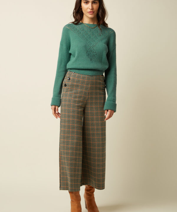 Pantalón Pia culotte KING LOUÏE Vine jacquard
