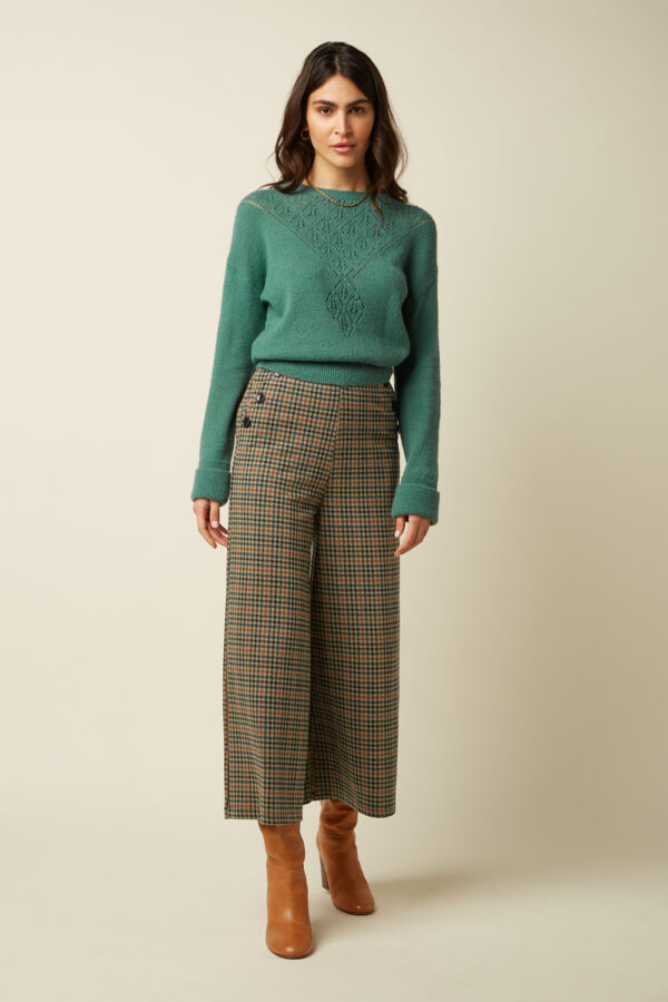 King Louie Espana pantalon cuadros pia culotte vine jacquard 10860 080 MF e1791044426183 Pantalón Pia culotte KING LOUÏE Vine jacquard