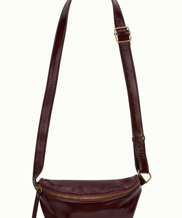 Alternative view of Riñonera Litlle pack KING LOUÏE Patent polipiel granate