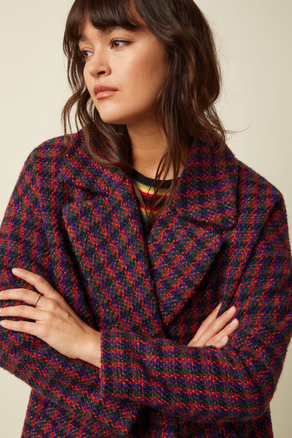 King Louie abrigo Nia Rosey rojo 10642 216 B e1790881026741 Americana Nia KING LOUÏE Rosey - Imagen 2