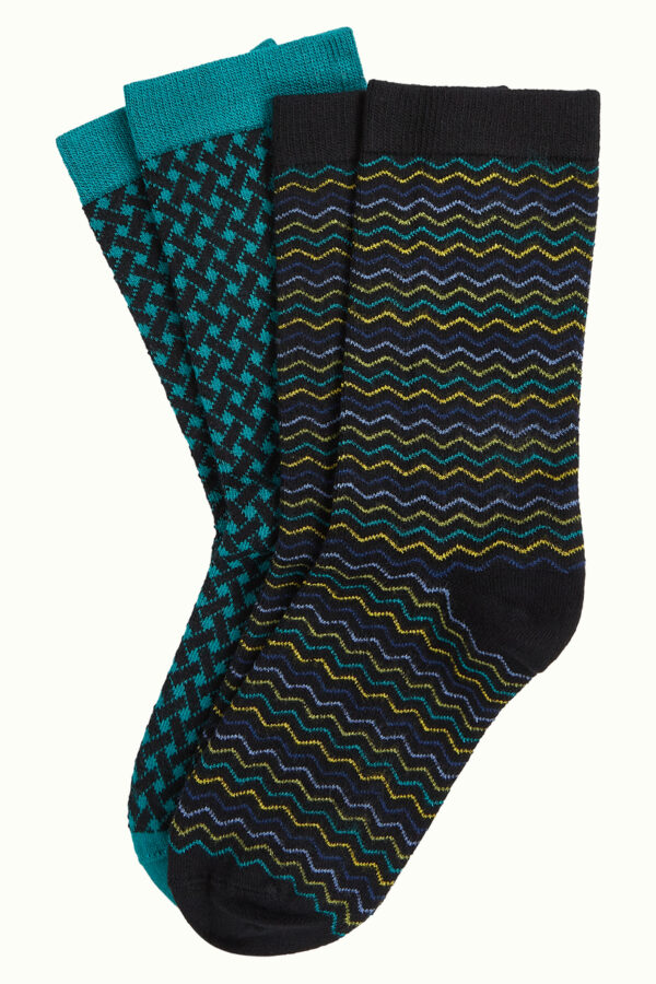 King Louie pack calcetines retro mitjons molones Bondi zig zag 11003 205 F e1791022100950 Calcetines Pack 2 pares KING LOUÏE Bondi