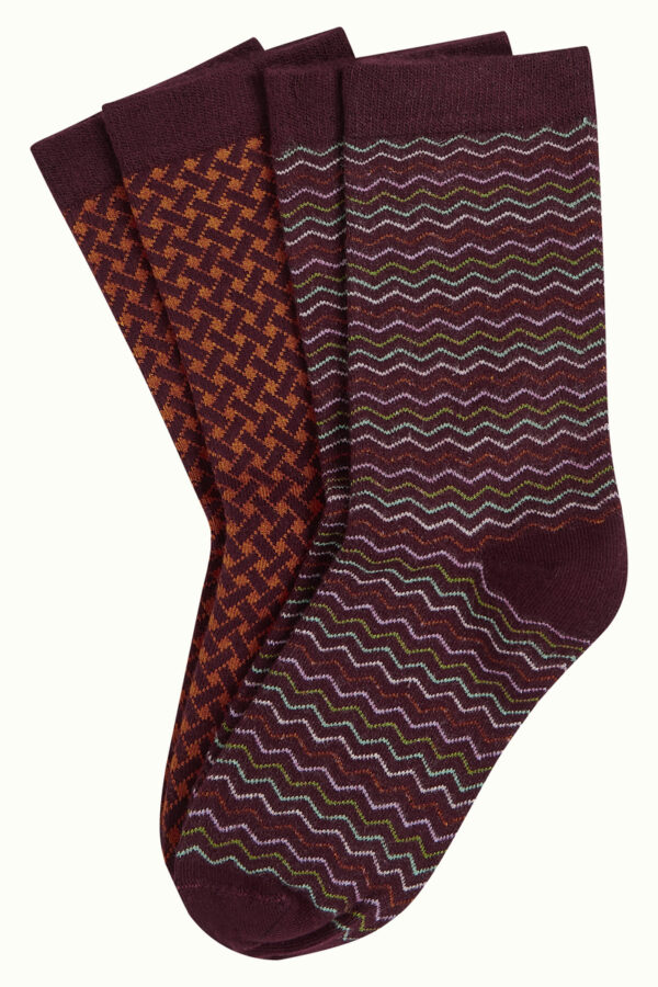 King Louie pack calcetines retro mitjons molones Bondi zig zag 11003 554 F e1791022119485 Calcetines Pack 2 pares KING LOUÏE Bondi - Imagen 3