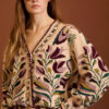 Meisie cardigan punto jacquard floral Meisie M16K40MNE 1