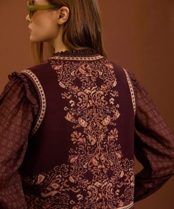 Meisie chaleco punto lurex granate Meisie M42K07OTT 5