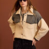 Meisie chaqueta punto espiga contraste meisie M209J01IVY 1