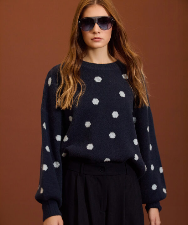 Jersey jacquard MEISÏE de lunares