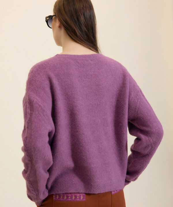 Meisie jersey textura trenzas malva buganvilla meisie M42K09AZL 4