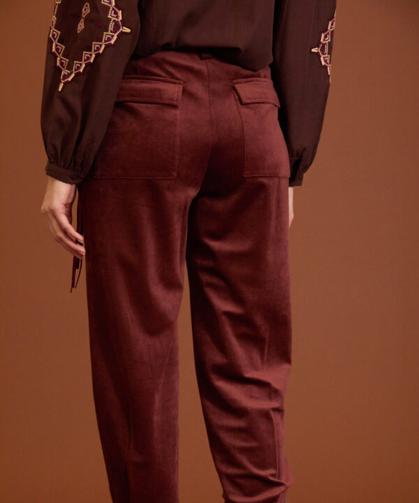 Meisie pantalon pana plisados granate burdeos meisie M99P11MNE 4