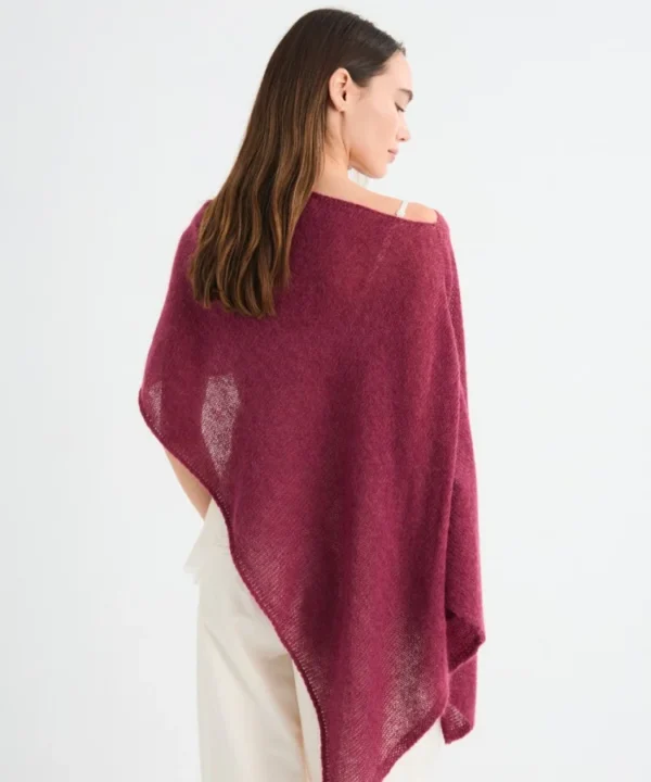 Capa alpaca escote redondo MUS BOMBON Lumen fucsia