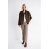 Mus Bombon chaqueta corta doble cruce abrigo corto lana marron chocolate 16203DEW MARRON 1