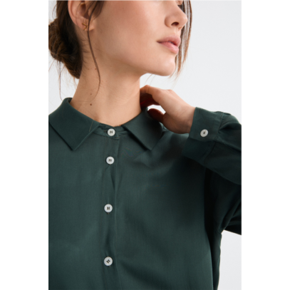 Alternative view of Camisa básica MUS & BOMBON Shiro cuello camisero verde