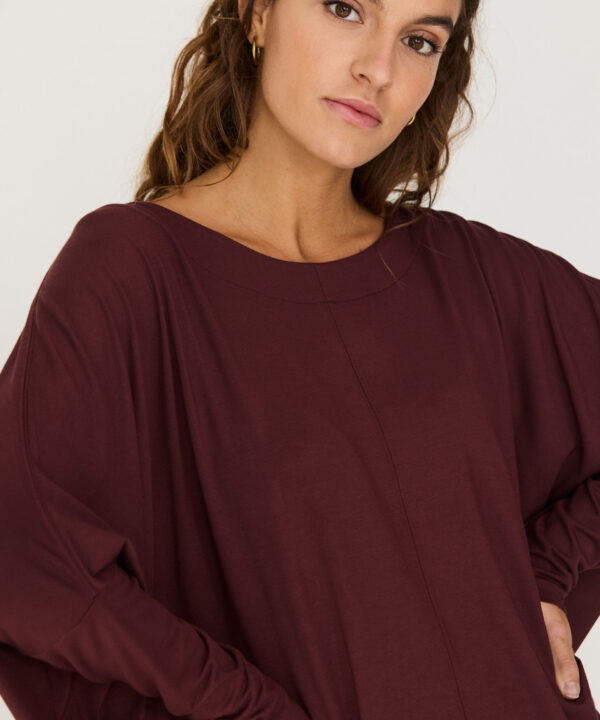SKFK camiseta zur 15 modal chococlate granate manga murcielago wts01269 0r9 1
