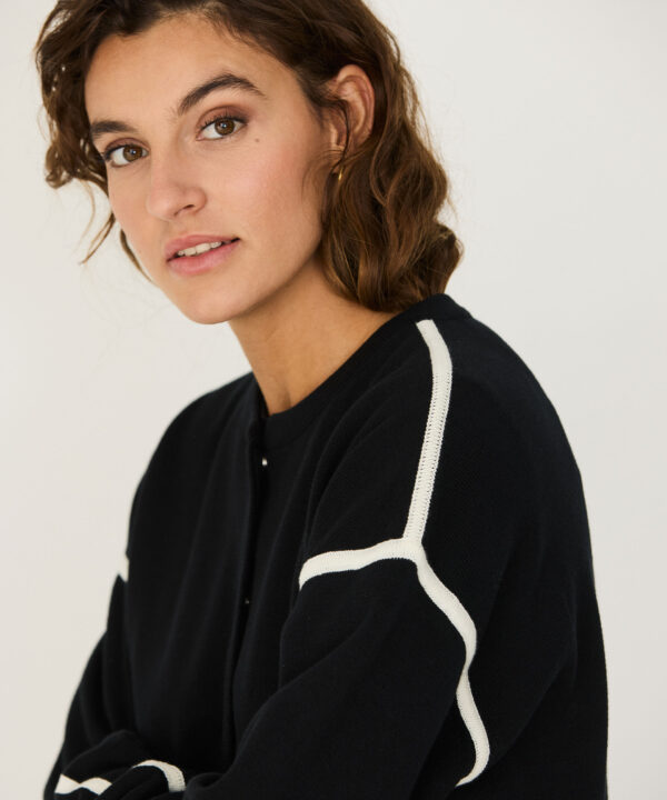 SKFK sueter bomber cardigan chaqueta Galar negro wsw00824 02n 1