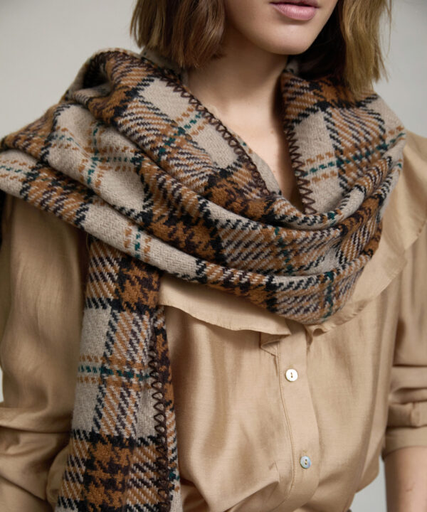 Bufanda de punto SKATÏE jacquard a cuadros