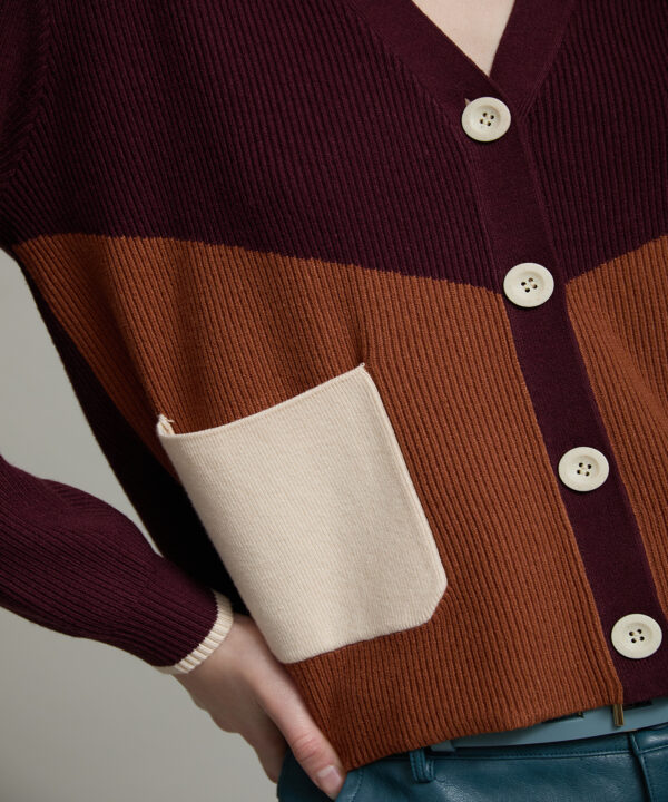 Skatie chaqueta punto en bloque de color cardigan Skatie S70K11OSL 06