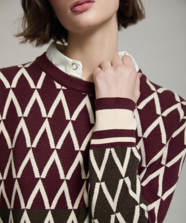 Skatie jersey jacquard geometrico granate skatie S70K19WND 04