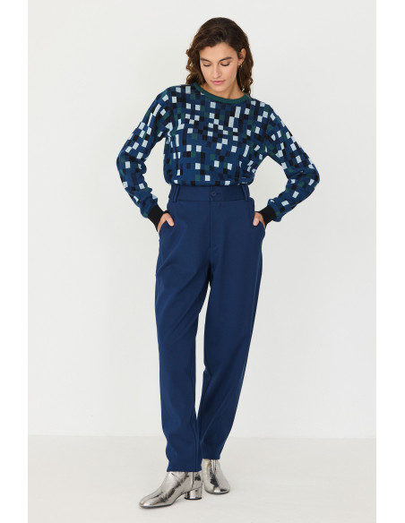 pantalon mirari SKFK pantalon mirari azul cobalto modal Pantalón SKFK Mirari
